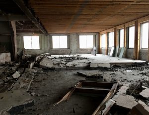 Photo of second floor before clean up